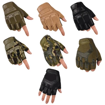 Тактические перчатки для военной подготовки с полупальцами, Дышащие Спортивные велосипедные перчатки для скалолазания, Перчатки для охоты на открытом воздухе 8