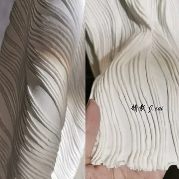 Текстура линии Эластичные объемные полосы, дизайнерская осенне-зимняя женская одежда, оригинальная креативная и модная ткань 16