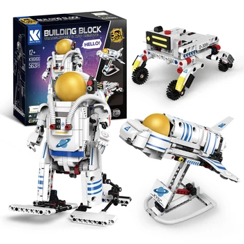 Технические Космические Астронавты Строительные Блоки K96166 3 в 1 Космонавт, Исследующий Приключения MOC Модель Кирпичей Educationa Assembly Gift 19