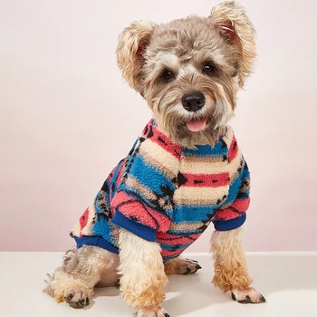 Толстовки для домашних собак, флисовый свитер для кошек, Зимняя модная утепленная теплая одежда, домашняя удобная зимняя одежда для собак для маленьких собак