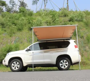 Трейлер 4X4 С двухслойной крышей, палатка для кемпинга, Тент для крыши, навес для палатки, Переносная палатка для защиты от солнца 5