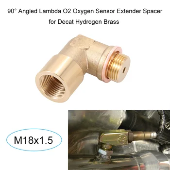 Удлинитель датчика кислорода Lambda O2 с углом наклона 90 для водородной латуни Decat M18x1.5 16
