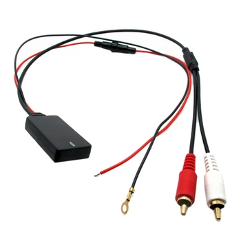 Универсальный модуль приемника Bluetooth AUX, 2 адаптера кабеля RCA, автомобильное радио, стерео, Беспроводной аудиовход, воспроизведение музыки для грузовиков Auto