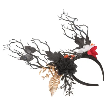 Цветочная корона из оленьих рогов, Сказочная повязка на голову, Цветочная гирлянда в стиле бохо, Рождественские Оленьи рога, головной убор Halo