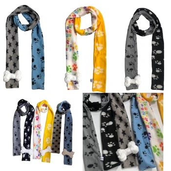 Шарф с принтом Собачьей лапы для женщин, зимний Толстый шарф, женский шарф для походов по магазинам, Декоративные шарфы для подростков