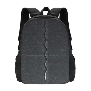 Школьные сумки Needle Snake для девочек-подростков, сумки для ноутбуков, дорожные сумки Needlesnake Абстрактный реализм, черный на черной бумаге с минимумом металла 17