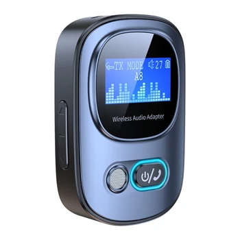 Шумоподавляющий Bluetooth-Совместимый Адаптер 5.3 Портативный Беспроводной Аудио Aux для Автомобильного Музыкального Приемника, Передатчика, Динамика