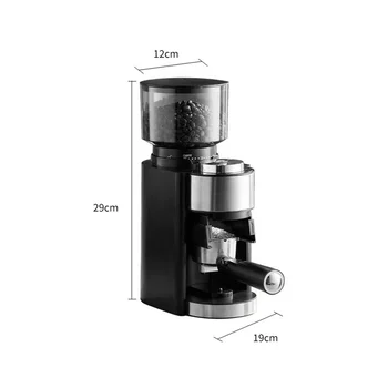 Электрическая кофемолка с регулируемым уровнем измельчения кофейных зерен на 18 уровней, высокоскоростная машина для измельчения эспрессо, штепсельная вилка ЕС