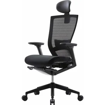 Эргономичный офисный стул: Высокопроизводительный домашний офисный стул с регулируемым подголовником, поясничной поддержкой, 3D-подлокотником, глубиной сиденья 18