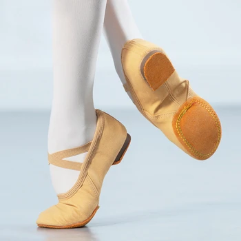 Этническая танцевальная обувь на мягкой подошве с каблуками, обувь для занятий балетом для взрослых, для йоги, классическая танцевальная обувь 15