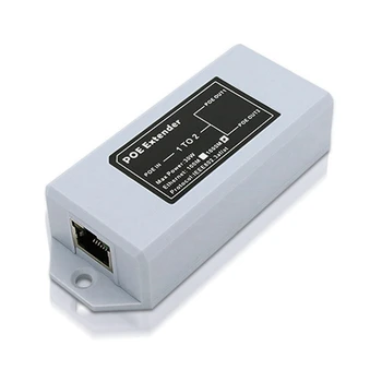 1-2-Портовый POE Удлинитель 100 Мбит/с Стандарта IEEE 802.3Af/At 48 В Удлинитель Для IP-камеры NVR POE Расширяет диапазон POE на 100 метров 5