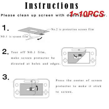 1 ~ 10ШТ 3 x Прозрачная защитная пленка для экрана Защитная пленка для ЖК-дисплея для Wii U Gamepad Screen Protector Skin 6
