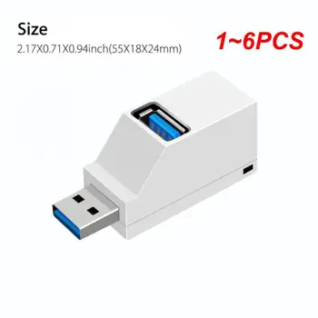 1 ~ 6ШТ Концентратор 3.0, 3 порта, портативный USB-разветвитель для быстрой передачи данных, док-станция для компьютера, ноутбук, адаптер-концентратор 2.0, ПК 10