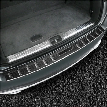 1 Комплект Ремешка Новые Автомобильные Арьергарды Из Нержавеющей Стали Багажник Внешняя Задняя Задняя Коробка Бампер Педальная Пластина Панель Для Mercedes Benz GLS450 2020 1