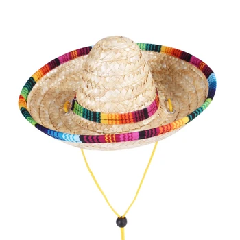 1 любимая плетеная соломенная шляпа в мексиканском стиле с регулируемым козырьком от солнца весной и летом 12