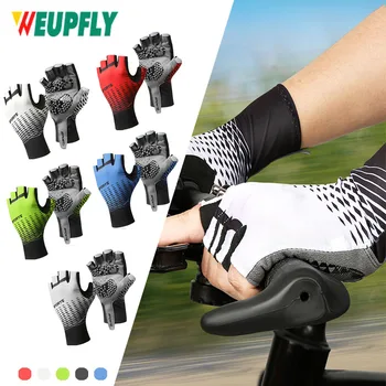 1 пара велосипедных перчаток для мужчин, велосипедные перчатки с подкладкой в полпальца, перчатки для шоссейного велосипеда, женские велосипедные перчатки для езды на велосипеде 6