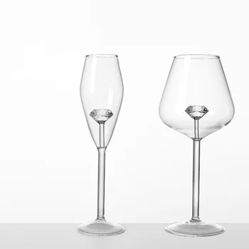 1 шт. Креативное 3D прозрачное алмазное стекло, встроенные бокалы для красного и белого вина, Бокалы-флейты для шампанского, прекрасный подарок для дома 16