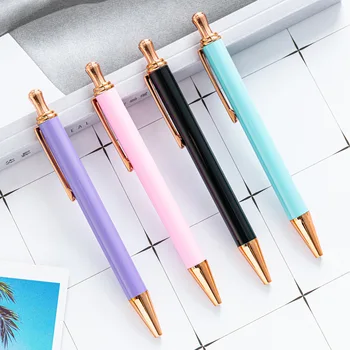 1 Шт Пресс-Шариковая Ручка Cute Candy Gold Канцелярские Металлические Ручки 3