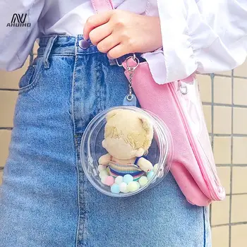 1 шт. прозрачная кукольная сумка для мультяшных кукол, прозрачная защитная сумка для игрушек переменного тока с рисунком японского аниме 4