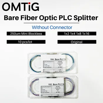 10 шт./лот, 1 × 16 цветных волоконно-оптических разветвителей PLC без соединительного кабеля 250 мкм, 0,9 мм, мини-разветвитель PLC без блоков 2,4 порта 18