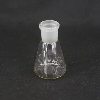 100 мл Quickfit 29/32 Совместная лабораторная коническая колба Erlenmeyer Boro Glass с градуировкой 16
