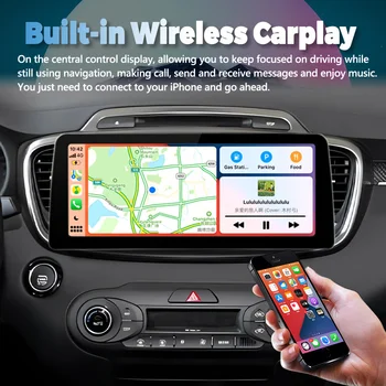 12,3-дюймовый Широкоэкранный Автомобильный Видеоплеер Android 12 2Din Радио Стерео Для KIA Sorento 2015-2016 GPS Мультимедийное Головное Устройство Carplay 6