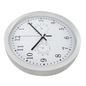 12-Дюймовые Часы С Автоматической Регулировкой Времени, Сканирующие Радиоуправляемые Часы, Температурный Гигрометр, Настенные Часы, Бесшумный Дизайн