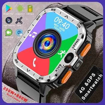 2,03-дюймовые Android Смарт-часы SIM-карта GPS Wifi NFC Двойная камера 16G 64G ROM Google Play IP67 HeartRate Smartwatch PK S8 Ultra 18