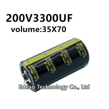 2 шт./лот 200 В 3300 МКФ 200 В 3300 МКФ 3300 МКФ200 В объем: 35X70 мм аудио усилитель мощности инвертор алюминиевый электролитический конденсатор 10