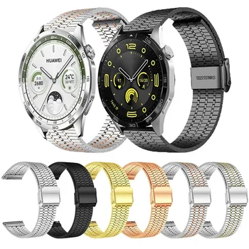 20 мм 22 мм Ремешок Для Huawei Watch GT 4 46 мм Ремешок Смарт-часов Металлический Ремешок из нержавеющей стали Для Huawei Watch GT 4 3 2 46 мм Браслет 4