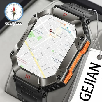 2023 Новые Мужские Смарт-часы Compass GPS Movement Track Smartwatch с Большой Батареей емкостью 650 мАч, Прочные Военные Смарт-часы для Мужчин 8