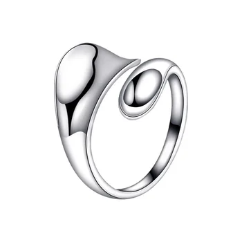 2023, Хит продаж, Мужские и женские кольца из стерлингового серебра S925 пробы, ретро Дизайн, нерегулярная складка, Открытое кольцо от холодного ветра 5