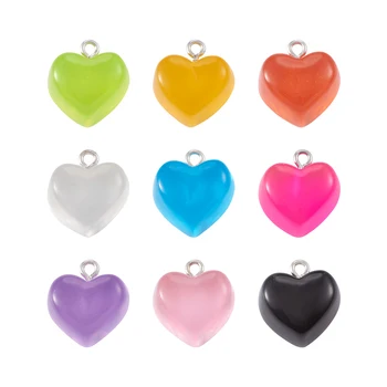 20шт прозрачных смоляных сердечек-талисманов для изготовления ювелирных изделий Браслет 