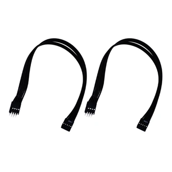 2X Материнская плата 9-контактный удлинитель USB 2.0 от мужчины к женщине кабель для передачи данных Dupont, 30 см 18