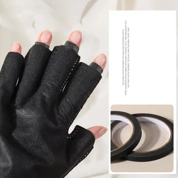 2шт Перчатки для защиты ногтей от ультрафиолетовых лучей, Антисветодио Дный светодиодная лампа, защита от ультрафиолетового излучения, перчатки для маникюра, инструменты для дизайна ногтей 1
