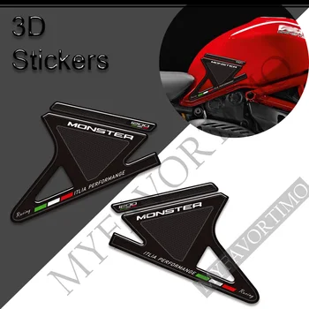 3D Наклейки на бак мотоцикла R 1200S, Отличительные знаки, комплект для бензина, мазута, Наколенники, накладки на бак для Ducati Monster 1200 S 19