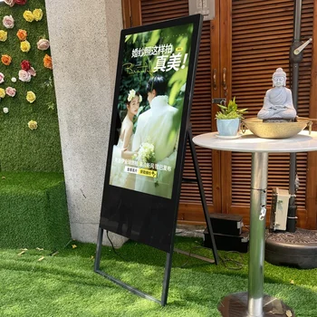 43-дюймовый крытый стенд totem kiosk портативный android-плакат с сенсорным экраном 4k digital signage и дисплеи рекламного экрана 3