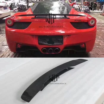 458 Высококачественный обвес из углеродного волокна, задний спойлер багажника, выступ крыла для стайлинга автомобилей Ferrari 458 4