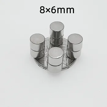 5 ~ 500шт 8x6 мм Маленькие круглые Магниты сильные 8 мм x 6 мм N35 Неодимовый магнитный диск 8x6 мм Постоянные Магниты NdFeB 8* 6 3