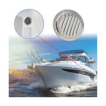 5-дюймовое круглое вентиляционное отверстие с жалюзи, крышка для вентиляции морской лодки из нержавеющей стали 316, 2 шт 5