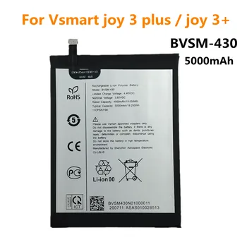 5000 мАч BVSM-430 Аккумулятор Для Телефона Vsmart joy 3 plus/joy 3 + BVSM 430 BVSM430 Высококачественные Сменные Батареи Bateria 1