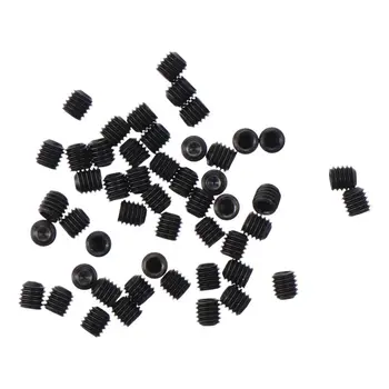 50шт Набор шестигранных гнезд из углеродистой стали с потайной головкой M6 x 6 мм, Черные Машинные винты 12,9-го сорта.