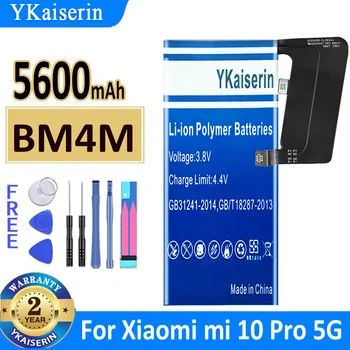 5600 мАч YKaiserin Аккумулятор BM4M для Xiaomi Mi 10 Pro 10Pro 5G Mi10 Pro Mi10Pro Новый Bateria + Трек БЕЗ 6