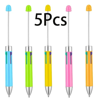 5шт Пластиковая Шариковая ручка с бисером, Подарочная ручка для письма, Ручка для подписи 5