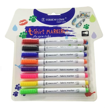 8 шт, Текстильный маркер, ручка для рисования ткани, Поделки, футболка, ручка для рисования пигментом, Одежда, Текстильный маркер, Краска для ткани, маркер 5