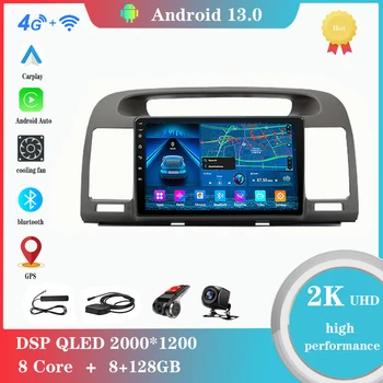 Android 12.0 для Toyota Camry 2001-2006 Мультимедийный плеер Авто радио GPS Carplay 4G WiFi DSP Bluetooth 8