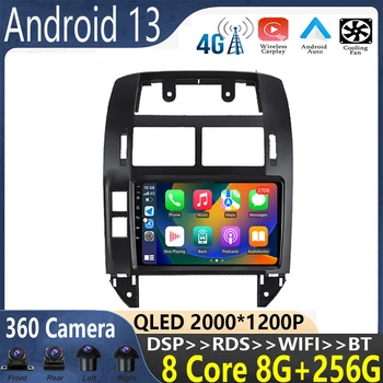 android 13 Для Фольксваген Поло МК 2001-2009 Автомобильный Радио Мультимедийный Видеоплеер GPS Навигация стерео Carplay WIFI + 4G QLED 17
