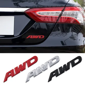 AWD Логотип Автомобиля Боковое Крыло Эмблема Наклейка Авто Значок Заднего Багажника Наклейка для Honda Fit City Civic HRV CRV Beat Accord Odyssey 12