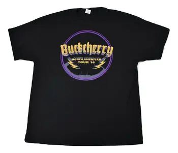 Buckcherry Mens North American Concert Tour 2014 Новая Черная рубашка с длинными рукавами XL, 2XL 17