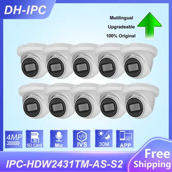 Dahua 4-Мегапиксельная Купольная IP-камера Starlight IPC-HDW2431TM-AS-S2 POE Встроенный Микрофон Слот для SD-карты IR30M IVS CCTV IP-камера видеонаблюдения